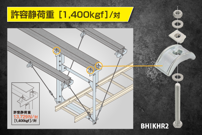 BHIKHR、BHIKHR2は耐震架台に最適