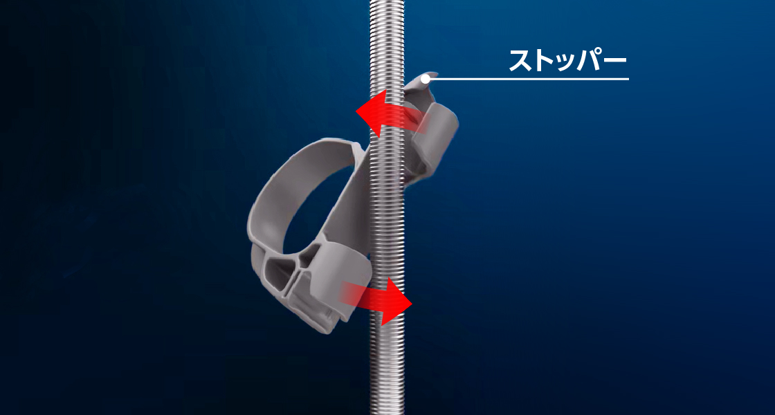 取り付けはワンタッチ
