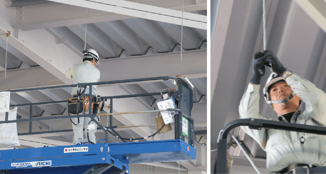 高所でのケーブル配線作業が抱える課題