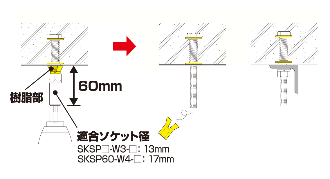 耐震架台を直接固定できる