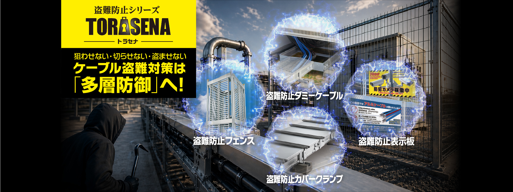 狙わせない、切らせない、盗ませない！盗難防止シリーズ『TORASENA（トラセナ）』