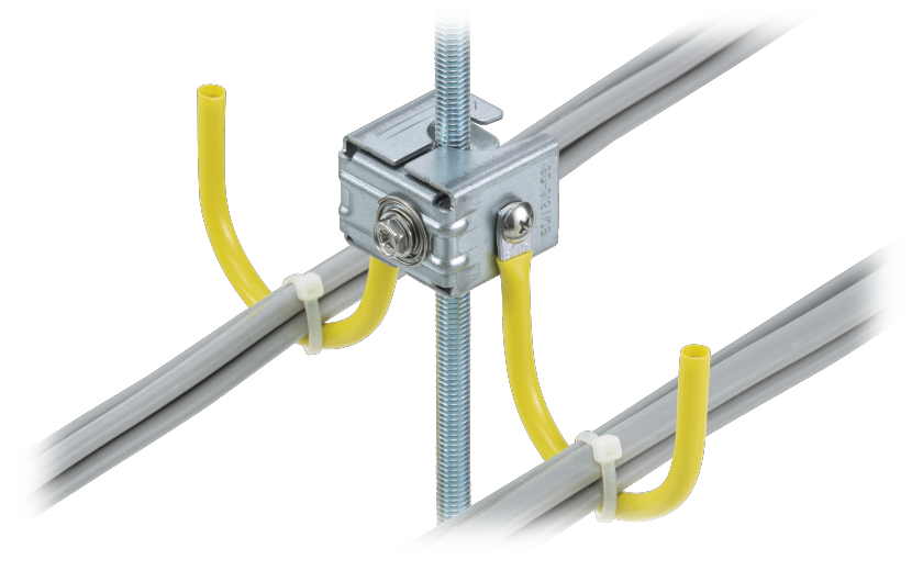 吊りボルト・丸鋼用□WC支持金具「FVラック」の施工例