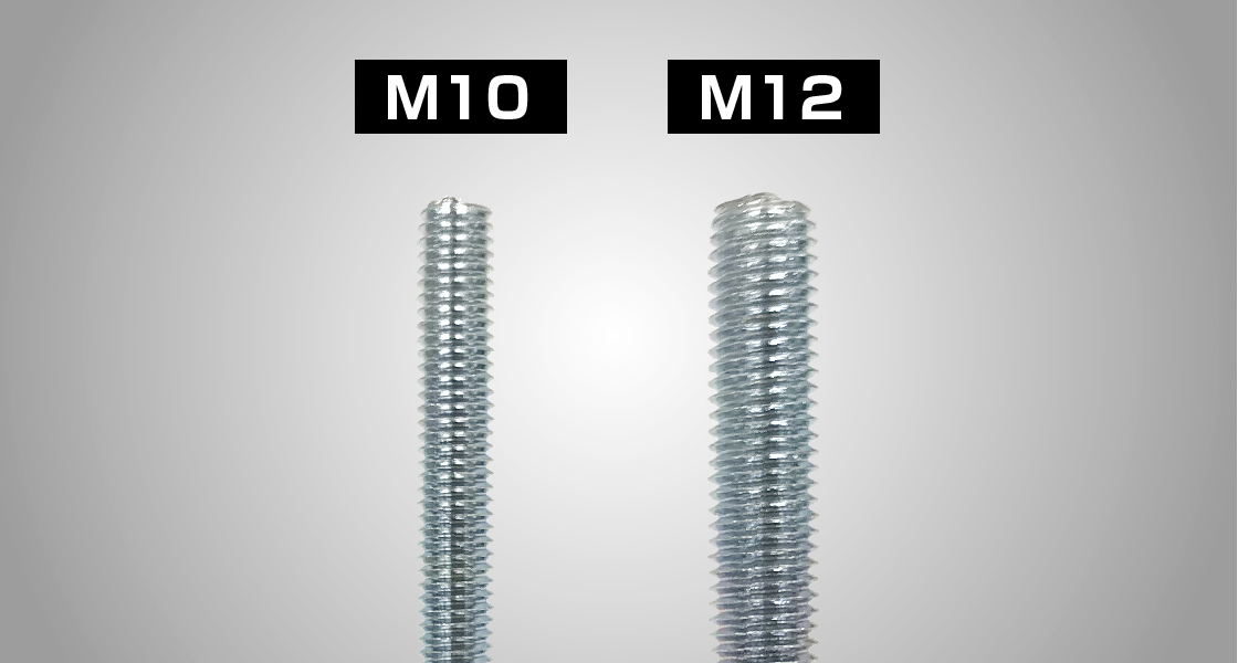 吊りボルトサイズM10、M12にも使用可能に